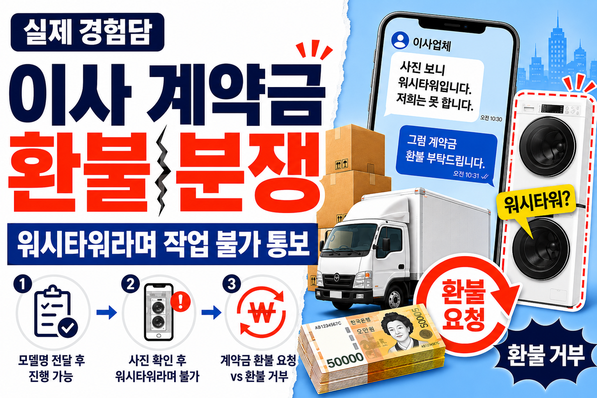 이사 업체랑 환불 문제로 싸운 썰